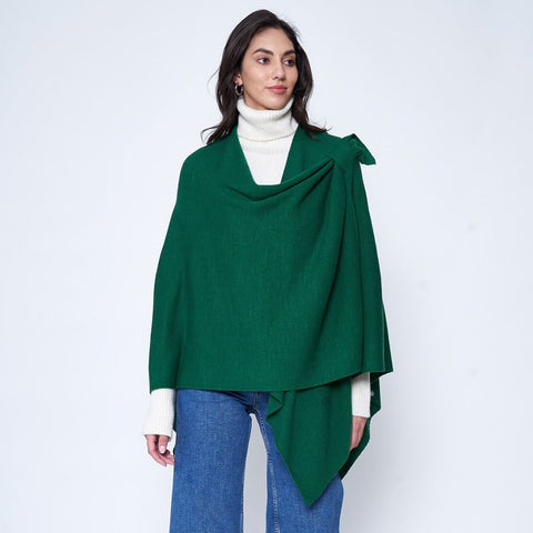 Shoulder Strap Solid Ruana Poncho