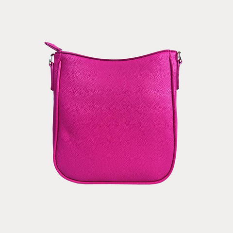 Madelyn Vegan Pebble Mini Messenger: Raspberry