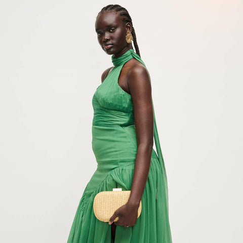 Alix Evening Bag: Natural