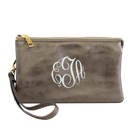 7013 Monogrammable Three Compartments Crossbody Bag: White