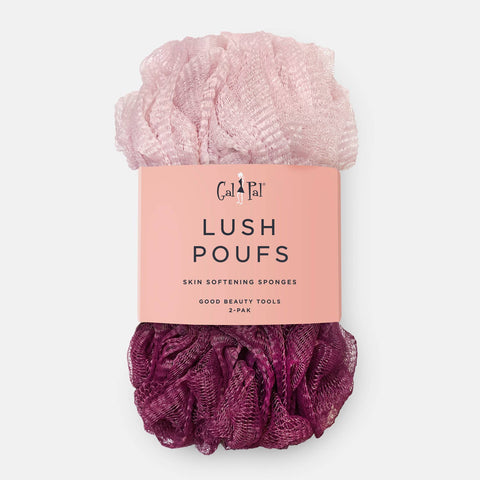 Bath Accessories Company-Gal Pal Lush Poufs 100g: PINK / GREEN-Pink Dot Styles