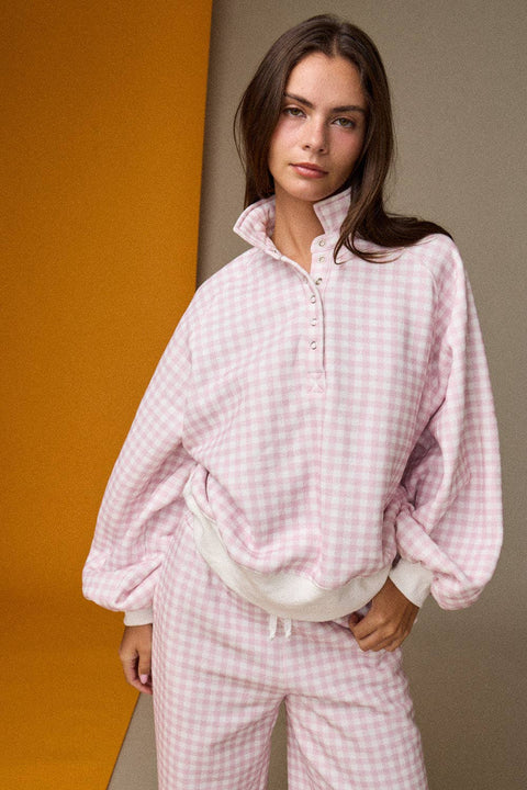 Papermoon-Pink & White Gingham Quarter Snap-Pink Dot Styles