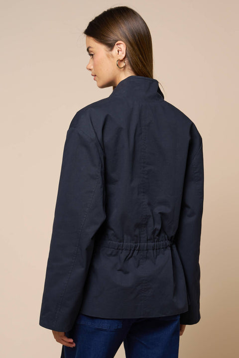Navy Drawstring Jacket