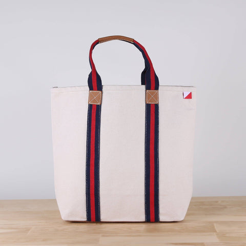 Society Canvas Leather Tote Bag: Rainbow