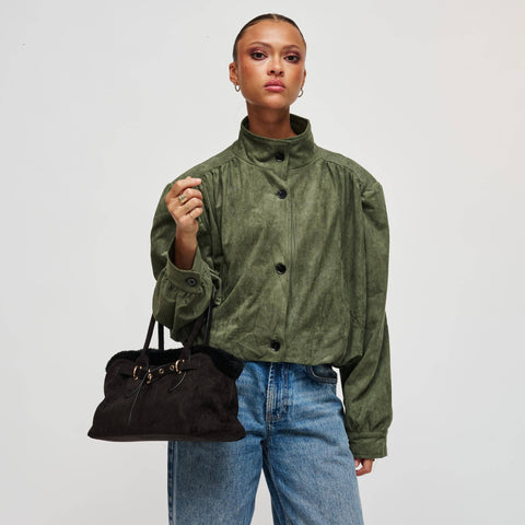 Tommy Faux Suede Satchel