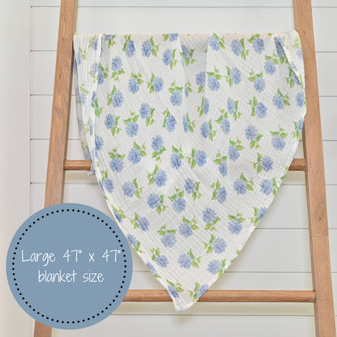 You Had Me At Hydrangea Baby Muslin Swaddle Blanket