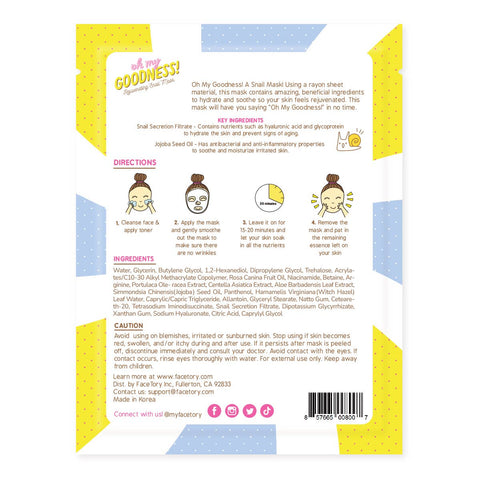 FaceTory-Face Mask - Korean Beauty - Rejuvenating - Oh My Goodness-Pink Dot Styles