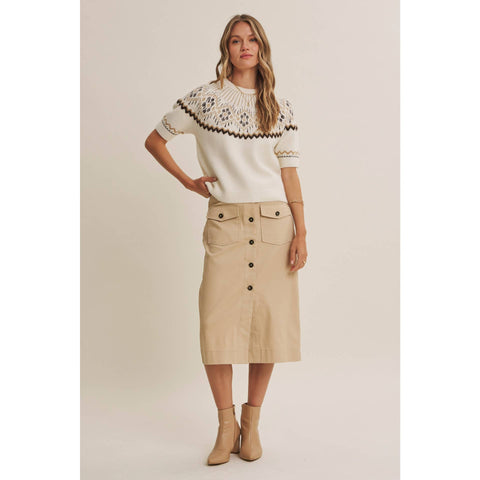 Nordic Brushed Knit Sweater