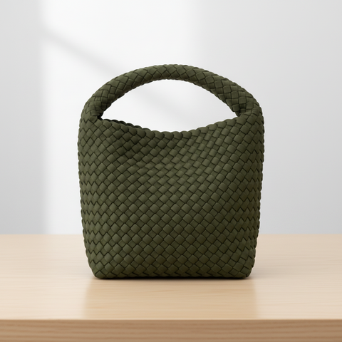Shelly Army| Woven Bucket Bag