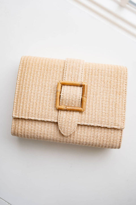 Lisi Lerch-Janie Straw Clutch-Pink Dot Styles