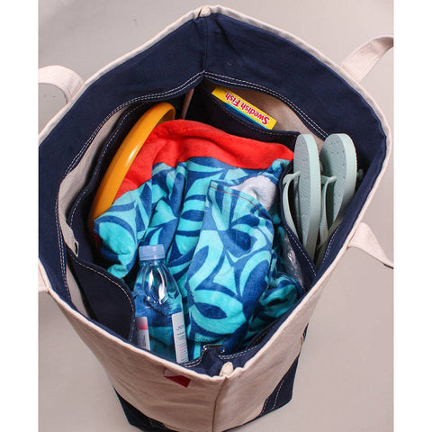 ShoreBags Classic Tote Large Private Label Customizable: Navy