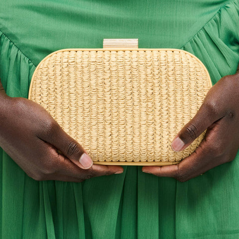 Alix Evening Bag: Natural