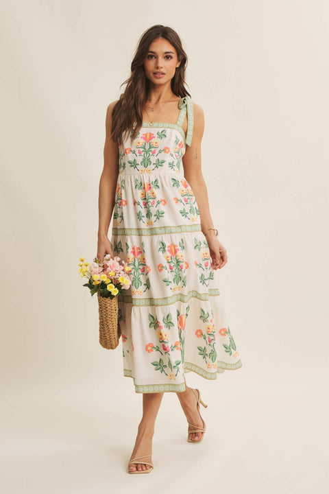 in february-Mia Floral Midi Dress-Pink Dot Styles