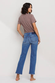 SneakPeek-Mid Rise Ultra Stretch Slim Jeans-Pink Dot Styles