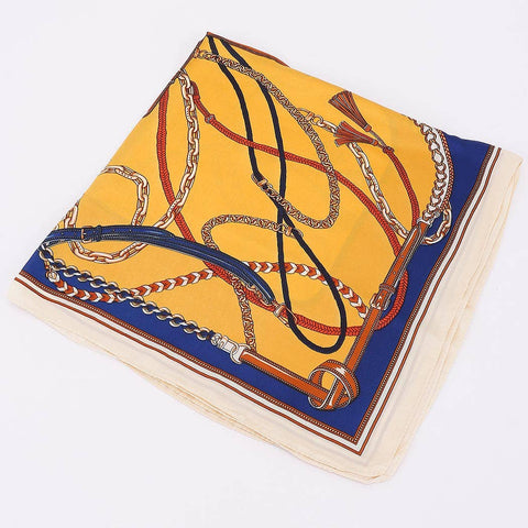 Multi Print Bandana: Chains and Tassel Design