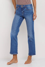 SneakPeek-Mid Rise Ultra Stretch Slim Jeans-Pink Dot Styles