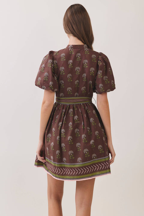 Chocolate Brown Belted Dress