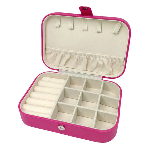 Faux Leather Portable Jewelry Box
: Blue
