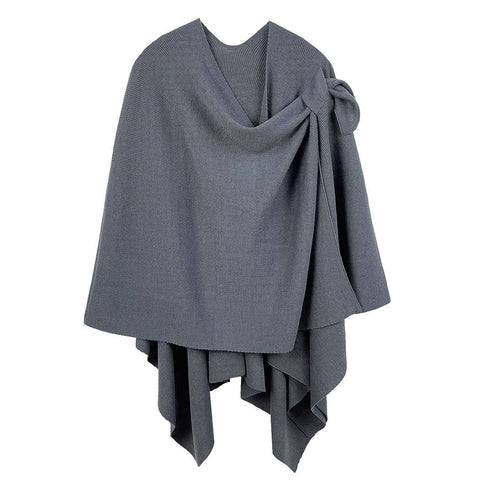 Fashion City-Solid Ruana with Shoulder Strap: DPK / One Size-Pink Dot Styles