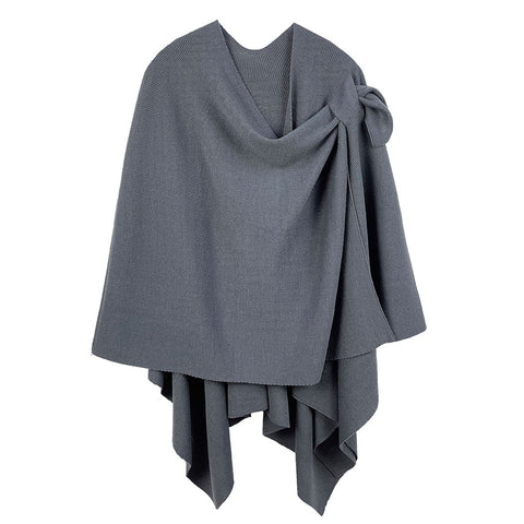 Shoulder Strap Solid Ruana Poncho