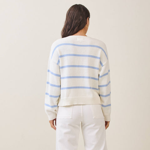 Able-Starfish button striped cardigan-Pink Dot Styles