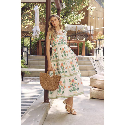 in february-Mia Floral Midi Dress-Pink Dot Styles