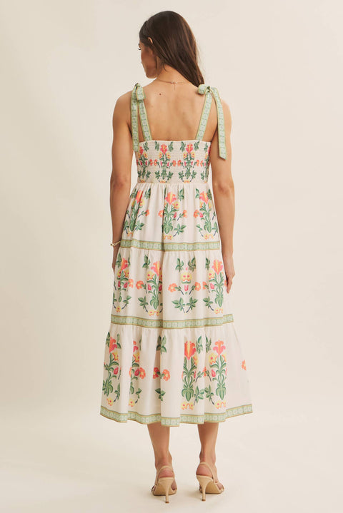 in february-Mia Floral Midi Dress-Pink Dot Styles
