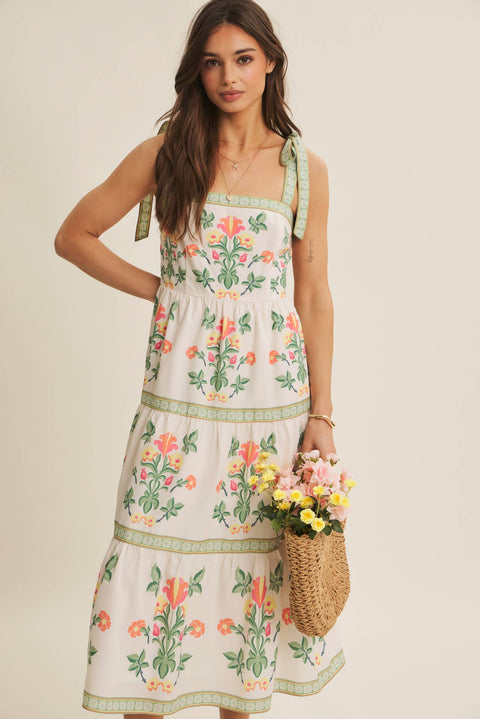 in february-Mia Floral Midi Dress-Pink Dot Styles