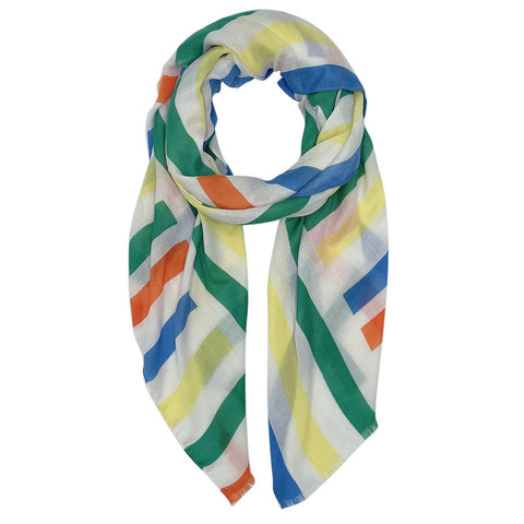 Fashion City-Abstract Geometric Print Scarf: NVY / ONE SIZE-Pink Dot Styles