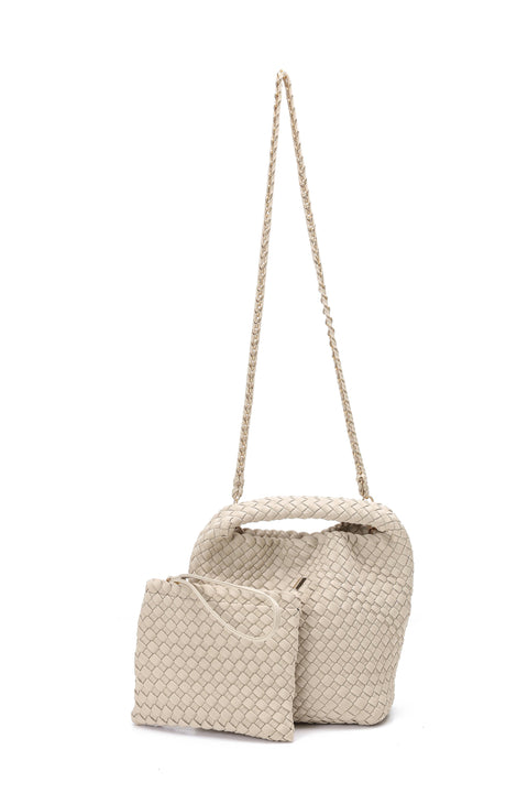 Shelly Beige| Woven Bucket Bag