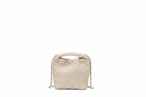 Shelly Beige| Woven Bucket Bag