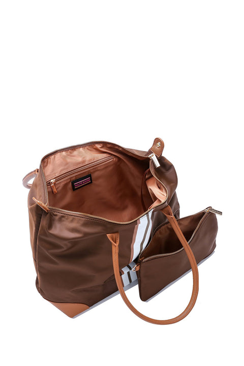 Haute Shore-Sutton Tote I Euro Brown-Pink Dot Styles