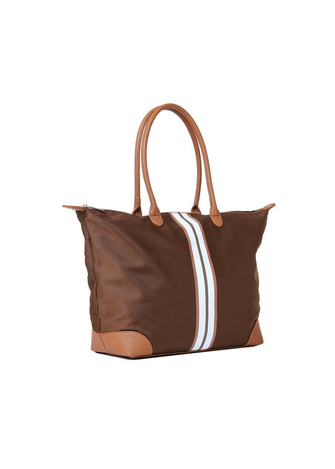 Haute Shore-Sutton Tote I Euro Brown-Pink Dot Styles