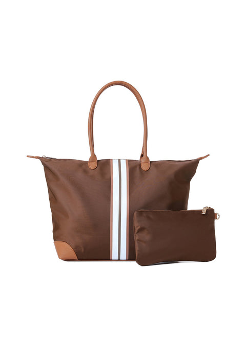 Haute Shore-Sutton Tote I Euro Brown-Pink Dot Styles