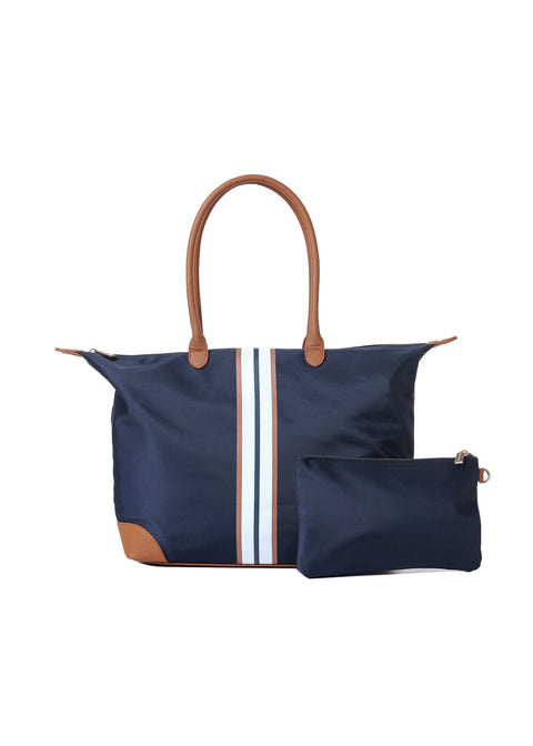Haute Shore-Sutton Tote I Sailor Navy-Pink Dot Styles