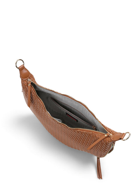 Rowe Cognac| Woven Sling Bag