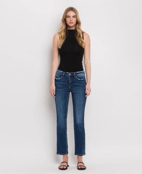 FLYING MONKEY-Straight Ankle Slim Jeans-Pink Dot Styles