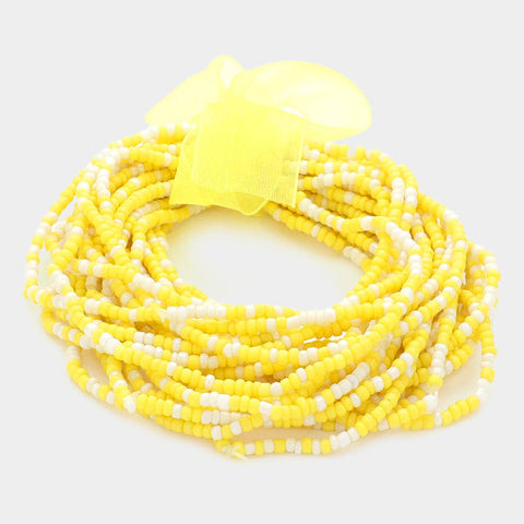25PCS - Seed Beaded Stretch Bracelets
: Bl Mt