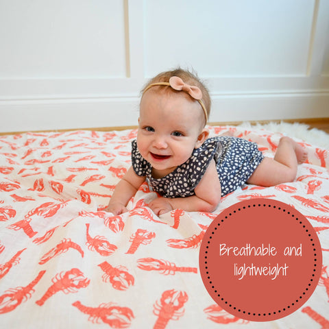 Lobster Roll Baby Muslin Swaddle Blanket