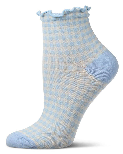 Gingham Anklet: Blush / 9-11