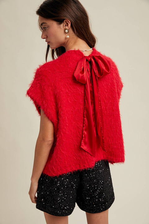 Mohair Sweater with a Bow Tie