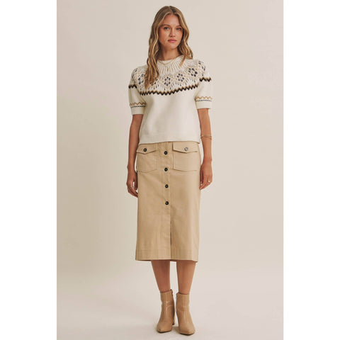 Nordic Brushed Knit Sweater