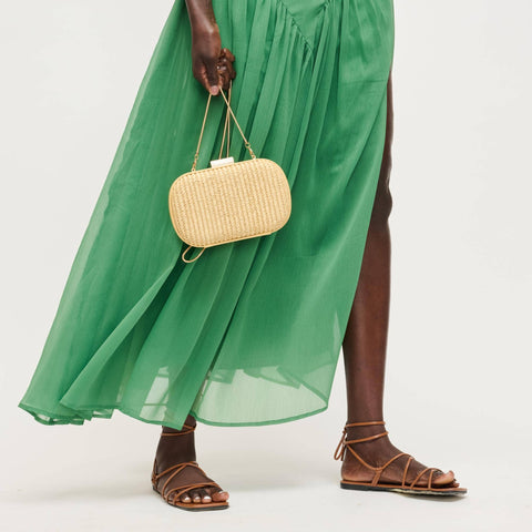 Alix Evening Bag: Natural