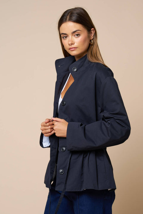 Navy Drawstring Jacket