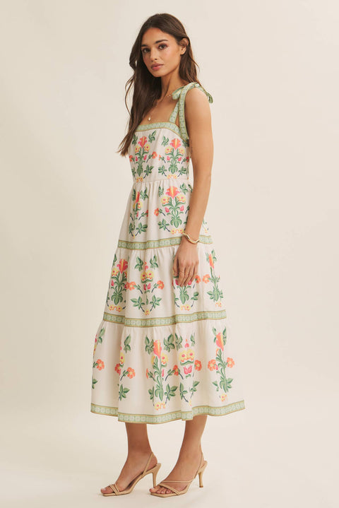 in february-Mia Floral Midi Dress-Pink Dot Styles