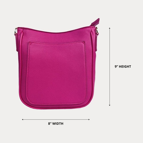 Madelyn Vegan Pebble Mini Messenger: Raspberry