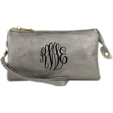 7013 Monogrammable Three Compartments Crossbody Bag: White