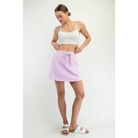 Rae Mode-Modal Scuba Skort: Blossom-Pink Dot Styles