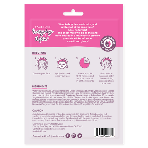 FaceTory-Face Mask - Korean Beauty - Rejuvenating - Everyday - Acai-Pink Dot Styles