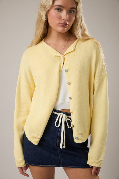 Butter Cardigan with Roll Neck